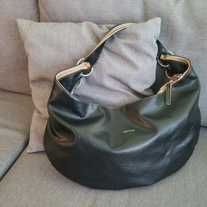 Matt & Natt black hobo purse with silver accents